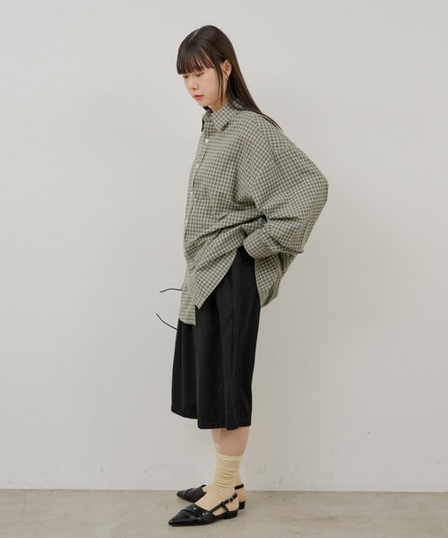 WHIMSIC（ウィムジック）の「【WHIMSIC/SETUP対応/2サイズ展開】パイピングパジャマショートパンツ（その他パンツ・レディース・ブラック/グレー/ネイビー・2/1）」の12枚目の写真