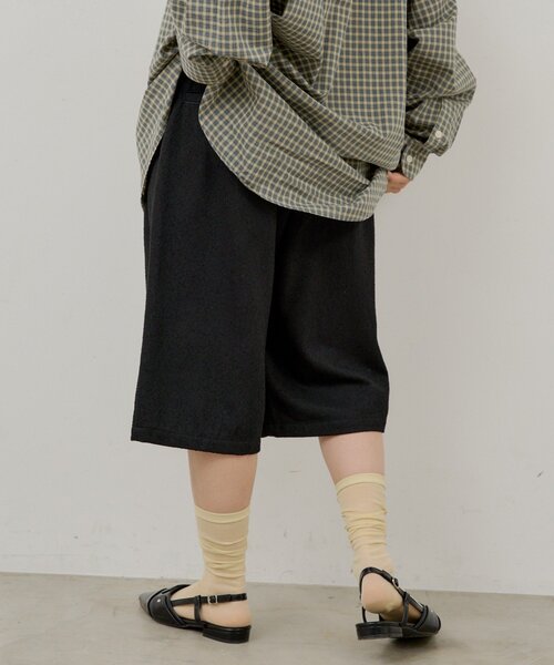 WHIMSIC（ウィムジック）の「【WHIMSIC/SETUP対応/2サイズ展開】パイピングパジャマショートパンツ（その他パンツ・レディース・ブラック/グレー/ネイビー・2/1）」の13枚目の写真
