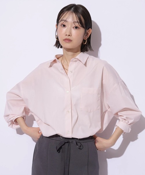 Mystrada（マイストラーダ）の「ベーシックシャツ（シャツ/ブラウス・レディース・ライトイエロー/ライトブルー/ホワイト/ピンク系その他5・38/36）」の4枚目の写真