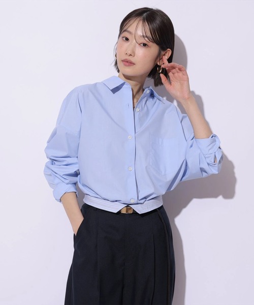 Mystrada（マイストラーダ）の「ベーシックシャツ（シャツ/ブラウス・レディース・ライトイエロー/ライトブルー/ホワイト/ピンク系その他5・38/36）」の3枚目の写真