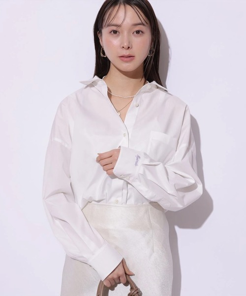 Mystrada（マイストラーダ）の「ベーシックシャツ（シャツ/ブラウス・レディース・ライトイエロー/ライトブルー/ホワイト/ピンク系その他5・38/36）」の6枚目の写真