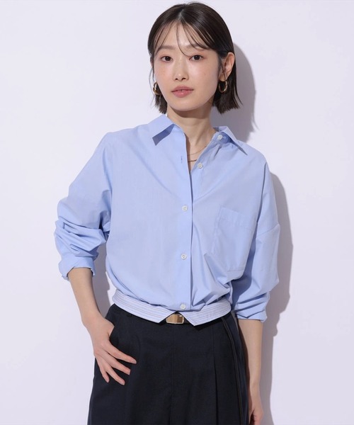 Mystrada（マイストラーダ）の「ベーシックシャツ（シャツ/ブラウス・レディース・ライトイエロー/ライトブルー/ホワイト/ピンク系その他5・38/36）」の8枚目の写真