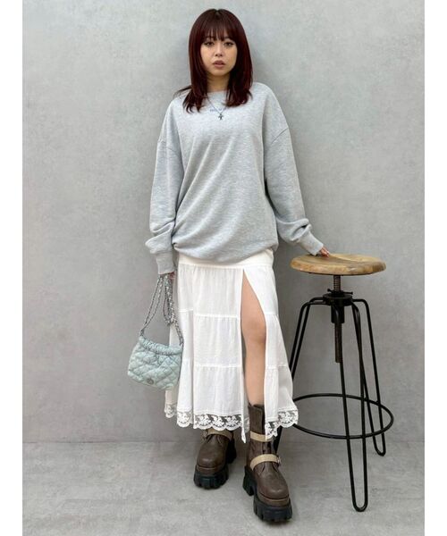 EVRIS(エヴリス)の「スリットロングティアードスカート(スカート・レディース・イエロー/ホワイト・FREE)」の16枚目の写真