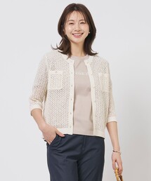 LINEN COTTON BLEND ニット カーディガン