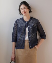 LINEN COTTON BLEND ニット カーディガン