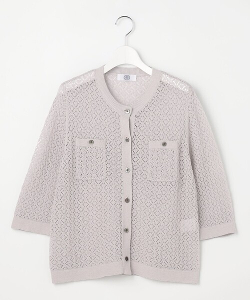 J.PRESS Ladies(J.プレス レディス)の「LINEN COTTON BLEND ニット カーディガン(カーディガン/ボレロ・レディース・アイボリー系/ライトグレー系/ネイビー系・SMALL)」の10枚目の写真
