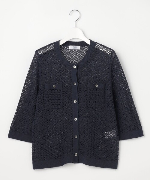 J.PRESS Ladies(J.プレス レディス)の「LINEN COTTON BLEND ニット カーディガン(カーディガン/ボレロ・レディース・アイボリー系/ライトグレー系/ネイビー系・SMALL)」の11枚目の写真