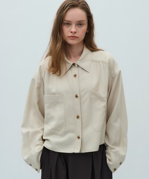 PUBLIC TOKYO | フルイドクロップドシャツ(シャツ/ブラウス)