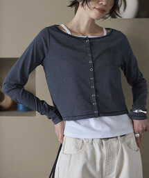 Firsthand | Firsthand/ファーストハンド レイヤード セットトップス / ボーダーカーディガン ＆ キャミソール(カーディガン/ボレロ)