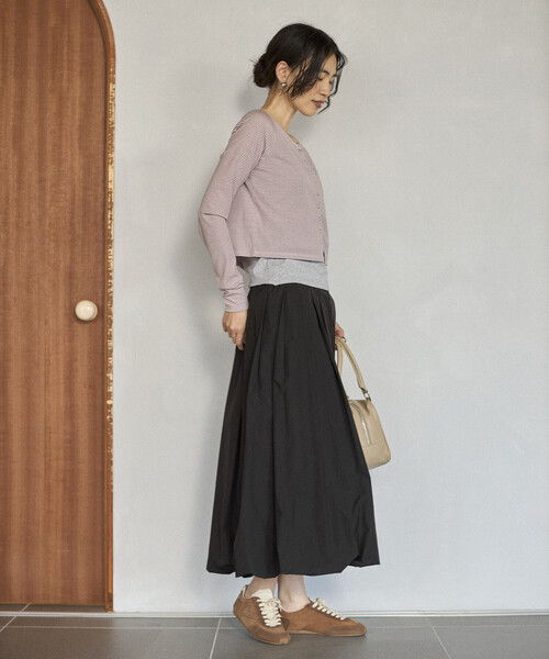 Firsthand（ファーストハンド）の「Firsthand/ファーストハンド レイヤード セットトップス / ボーダーカーディガン ＆ キャミソール（カーディガン/ボレロ・レディース・ピンク/ネイビー/チャコールグレー・FREE）」の14枚目の写真