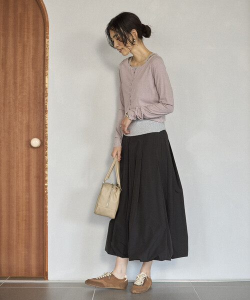 Firsthand（ファーストハンド）の「Firsthand/ファーストハンド レイヤード セットトップス / ボーダーカーディガン ＆ キャミソール（カーディガン/ボレロ・レディース・ピンク/ネイビー/チャコールグレー・FREE）」の16枚目の写真