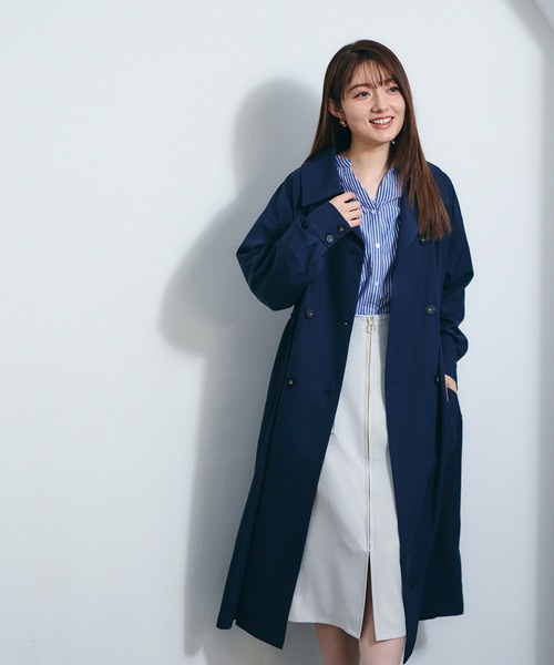 12Twelve Agenda(トゥエルブ アジェンダ)の「ウエストドロストロングコート(その他アウター・レディース・ベージュ/ネイビー/ピンク・M)」の3枚目の写真