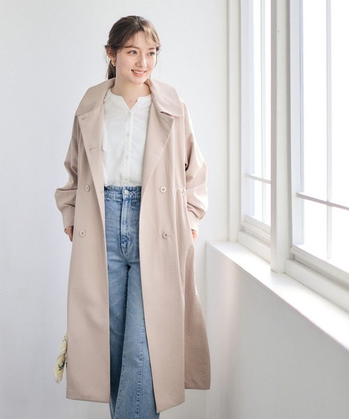 12Twelve Agenda(トゥエルブ アジェンダ)の「ウエストドロストロングコート(その他アウター・レディース・ベージュ/ネイビー/ピンク・M)」の16枚目の写真