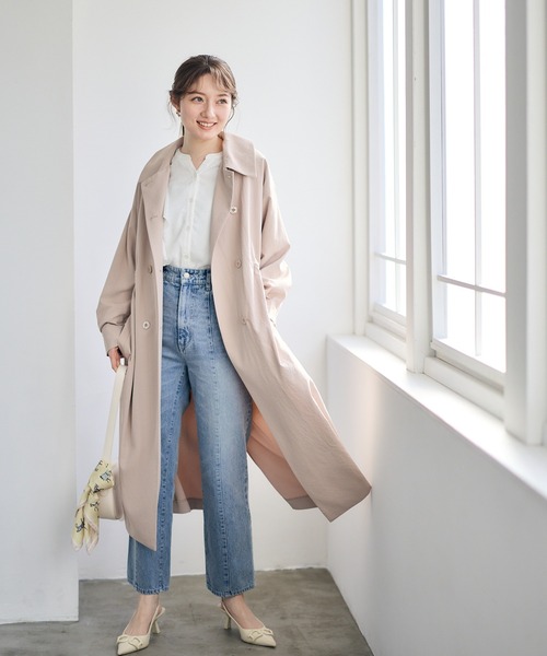 12Twelve Agenda(トゥエルブ アジェンダ)の「ウエストドロストロングコート(その他アウター・レディース・ベージュ/ネイビー/ピンク・M)」の17枚目の写真