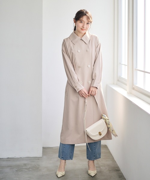 12Twelve Agenda(トゥエルブ アジェンダ)の「ウエストドロストロングコート(その他アウター・レディース・ベージュ/ネイビー/ピンク・M)」の18枚目の写真