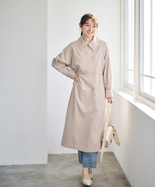 12Twelve Agenda(トゥエルブ アジェンダ)の「ウエストドロストロングコート(その他アウター・レディース・ベージュ/ネイビー/ピンク・M)」の19枚目の写真