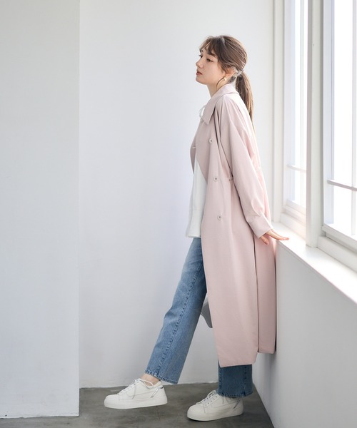 12Twelve Agenda(トゥエルブ アジェンダ)の「ウエストドロストロングコート(その他アウター・レディース・ベージュ/ネイビー/ピンク・M)」の5枚目の写真