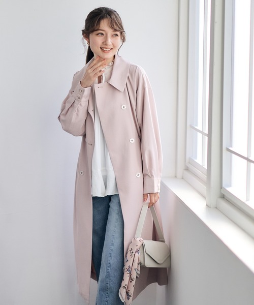 12Twelve Agenda(トゥエルブ アジェンダ)の「ウエストドロストロングコート(その他アウター・レディース・ベージュ/ネイビー/ピンク・M)」の10枚目の写真