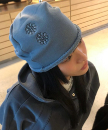 XTONZ（エクストーンズ）の「XTA097 ブルーミングスウェットビーニー (BLUE)（ニットキャップ/ビーニー）」