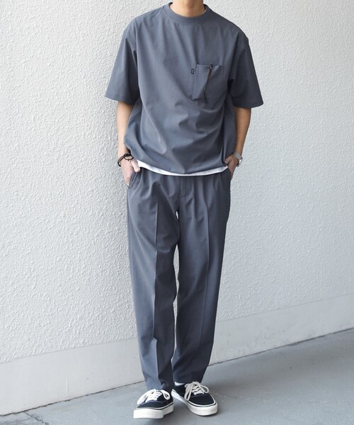 SHIPS any（シップス エニィ）の「SHIPS any:〈吸水速乾〉Rapidry クリース アンクル テーパード イージーパンツ26SS◇（スラックス・メンズ・ブラック/グレー/ブラウン/ベージュ/ネイビー/チャコールグレー・SMALL/MEDIUM/LARGE/X-LARGE）」の7枚目の写真