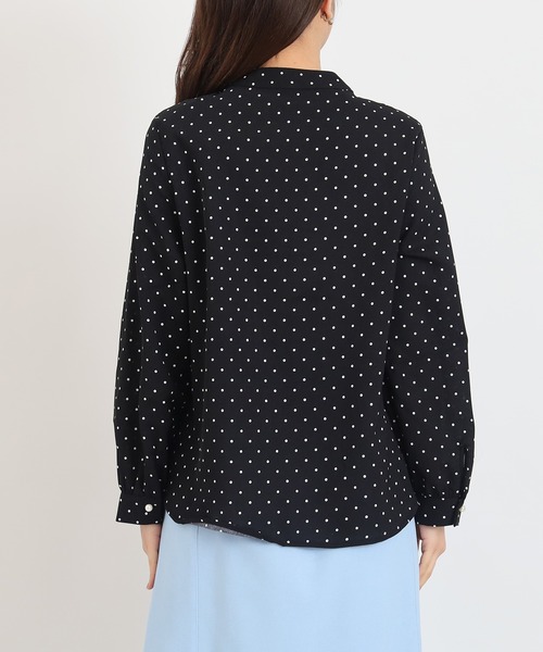 ASTORIA ODIER（アストリアオディール）の「２way ドット柄ボウタイブラウス(UVカット/接触冷感)（シャツ/ブラウス・レディース・ホワイト/ブラック・MEDIUM/LARGE）」の17枚目の写真
