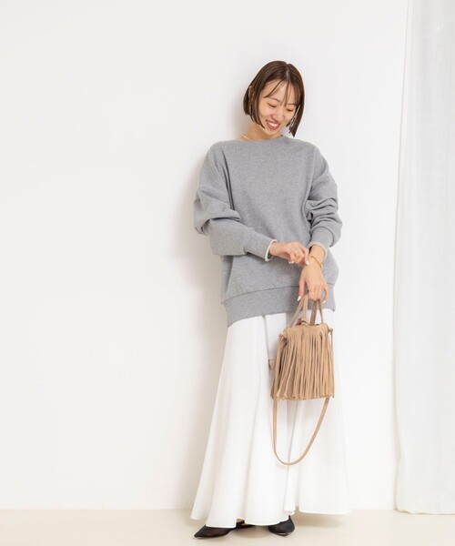 NOLLEY’S(ノーリーズ)の「【WEB&一部店舗限定色アイテム】ウォッシャブルヴィンテージタフタマチ入りマキシスカート(スカート・レディース・ライトブルー/ネイビー/ホワイト・2/1)」の12枚目の写真