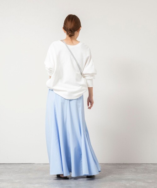 NOLLEY’S(ノーリーズ)の「【WEB&一部店舗限定色アイテム】ウォッシャブルヴィンテージタフタマチ入りマキシスカート(スカート・レディース・ライトブルー/ネイビー/ホワイト・2/1)」の17枚目の写真