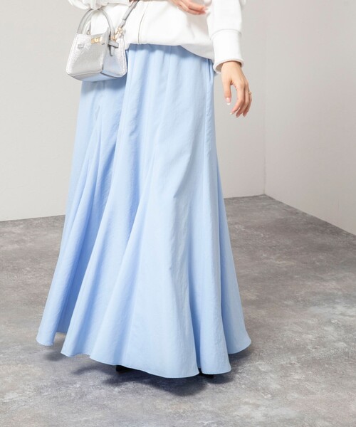 NOLLEY’S(ノーリーズ)の「【WEB&一部店舗限定色アイテム】ウォッシャブルヴィンテージタフタマチ入りマキシスカート(スカート・レディース・ライトブルー/ネイビー/ホワイト・2/1)」の18枚目の写真