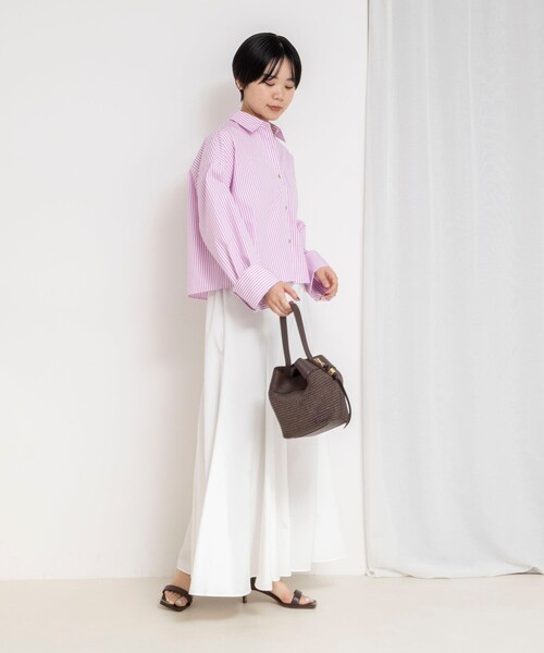 NOLLEY’S(ノーリーズ)の「【WEB限定】ウォッシャブルヴィンテージタフタマチ入りマキシスカート(スカート・レディース・ライトブルー/ネイビー/ホワイト/ブラック・2/1)」の7枚目の写真