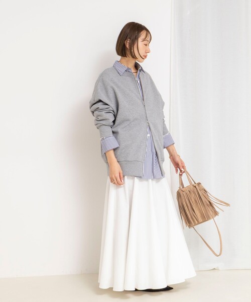 NOLLEY’S(ノーリーズ)の「【WEB限定】ウォッシャブルヴィンテージタフタマチ入りマキシスカート(スカート・レディース・ライトブルー/ネイビー/ホワイト/ブラック・2/1)」の11枚目の写真