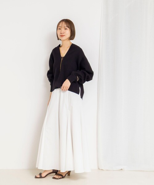 NOLLEY’S(ノーリーズ)の「【WEB限定】ウォッシャブルヴィンテージタフタマチ入りマキシスカート(スカート・レディース・ライトブルー/ネイビー/ホワイト/ブラック・2/1)」の12枚目の写真