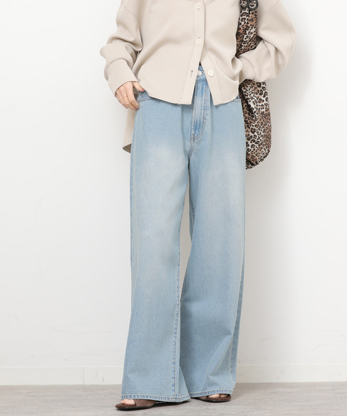 JOURNAL STANDARD relume(ジャーナルスタンダード レリューム)の「ストリングワイドデニム(デニムパンツ・レディース・ブルー/ライトブルー・38/36)」の2枚目の写真