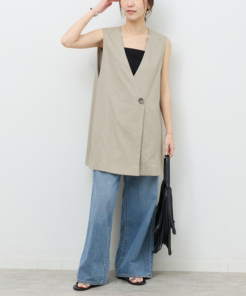 JOURNAL STANDARD relume(ジャーナルスタンダード レリューム)の「ストリングワイドデニム(デニムパンツ・レディース・ブルー/ライトブルー・38/36)」の3枚目の写真