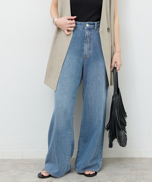 JOURNAL STANDARD relume(ジャーナルスタンダード レリューム)の「ストリングワイドデニム(デニムパンツ・レディース・ブルー/ライトブルー・38/36)」の7枚目の写真