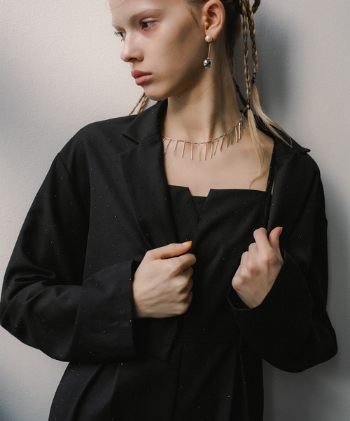 et.UNiVER(エトユニベール)の「Midnight dot pants dress(パンツドレス・レディース・ブラック/グレー・SMALL/MEDIUM/LARGE)」の11枚目の写真