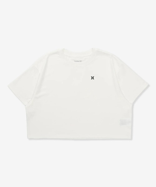 Hurley (ハーレー)の「Hurley/ハーレー 半袖 Tシャツ レディース ICON SHORTSLEEVE CROP TEE WCSS261014(Tシャツ/カットソー・レディース・ホワイト/ライトブルー/ブラック/グレイッシュブルー・M)」の2枚目の写真
