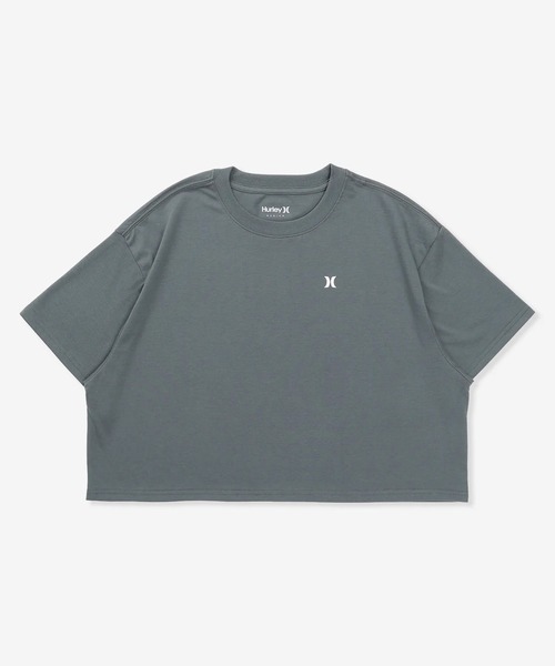Hurley (ハーレー)の「Hurley/ハーレー 半袖 Tシャツ レディース ICON SHORTSLEEVE CROP TEE WCSS261014(Tシャツ/カットソー・レディース・ホワイト/ライトブルー/ブラック/グレイッシュブルー・M)」の4枚目の写真