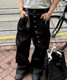 B.R.U | アシンメトリーボタンデニムパンツ(デニムパンツ)