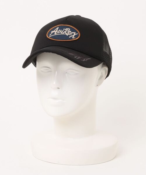 AVIREX(アヴィレックス)の「AVIREX/アヴィレックス AX EX AARC OVAL WAPPEN MESH CAP(キャップ・メンズ・ブラック/ネイビー/エンジ/ブラウン・ONE SIZE)」の2枚目の写真
