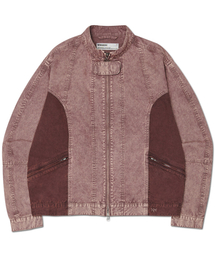 OVERDYED TWO-TONE JACKET - BURGUNDY