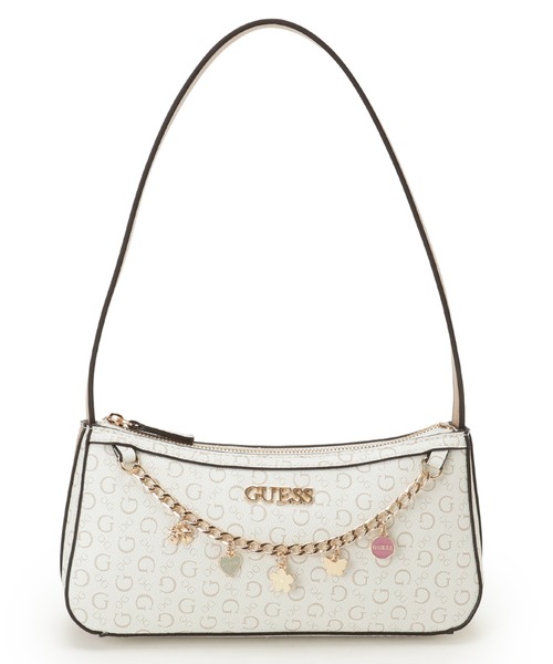 Guess(ゲス)の「TASHA Mini Shoulder ショルダーバッグ(ショルダーバッグ・レディース・ホワイト/ダークグレー・ONE SIZE)」の1枚目の写真