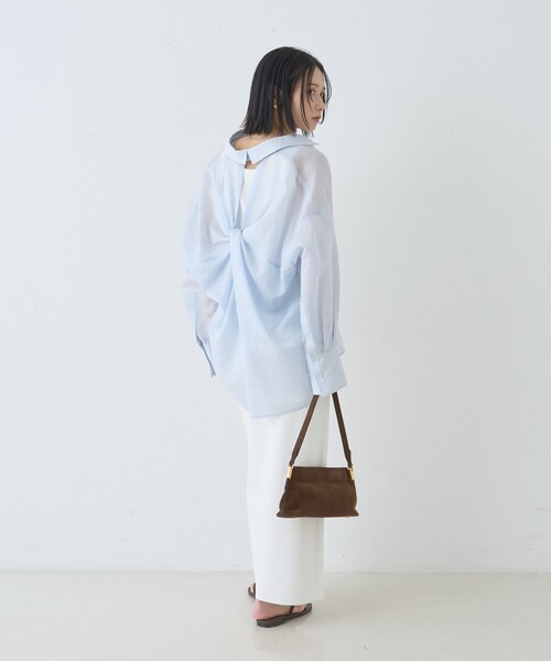 Rouge vif Anna（ルージュヴィフアンナ）の「【セットアップ対応】ミラノリブニットスリットラップスカート（スカート・レディース・オフホワイト/サックスブルー/グリーン・38/36）」の21枚目の写真