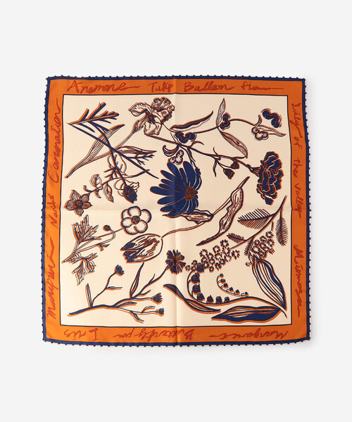 manipuri(マニプリ)の「manipuri | シルクスカーフ フローラ 65×65 WOMEN(バンダナ/スカーフ・レディース・オレンジ系その他/グリーン系その他・ONE)」の16枚目の写真