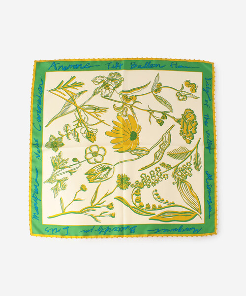 manipuri(マニプリ)の「manipuri | シルクスカーフ フローラ 65×65 WOMEN(バンダナ/スカーフ・レディース・オレンジ系その他/グリーン系その他・ONE)」の17枚目の写真