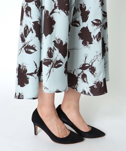 Jines（ジネス）の「単色プリント長袖ワンピース（ワンピース・レディース・グリーン/ベージュ/ネイビー・38）」の8枚目の写真