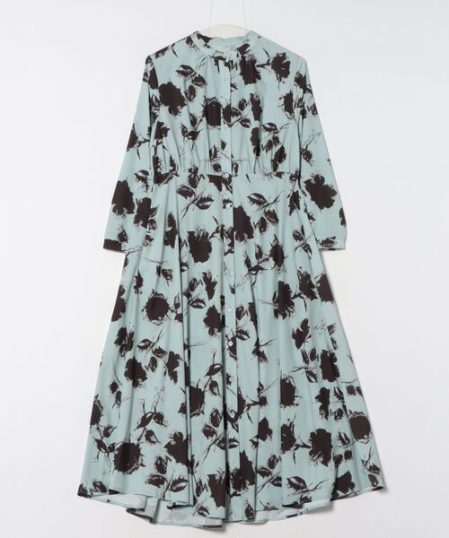 Jines（ジネス）の「単色プリント長袖ワンピース（ワンピース・レディース・グリーン/ベージュ/ネイビー・38）」の15枚目の写真