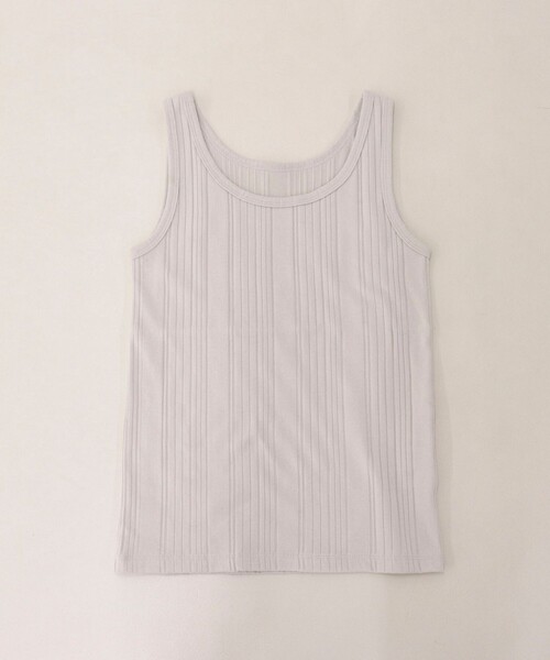 fredy emue(フレディエミュ)の「ランダムテレコタンクトップ(タンクトップ・レディース・オフホワイト/ブラック/グレイッシュベージュ/ライトグリーン/ブラウン・38)」の17枚目の写真