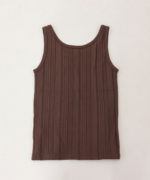 fredy emue(フレディエミュ)の「ランダムテレコタンクトップ(タンクトップ・レディース・オフホワイト/ブラック/グレイッシュベージュ/ライトグリーン/ブラウン・38)」の20枚目の写真