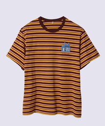 【KHOKI/コッキ】Hand-Embroidered Stripe T-Shirt