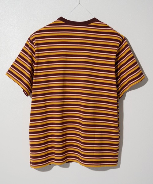 KHOKI(コッキ)の「【KHOKI/コッキ】Hand-Embroidered Stripe T-Shirt(Tシャツ/カットソー・メンズ・ブラウン・2)」の4枚目の写真